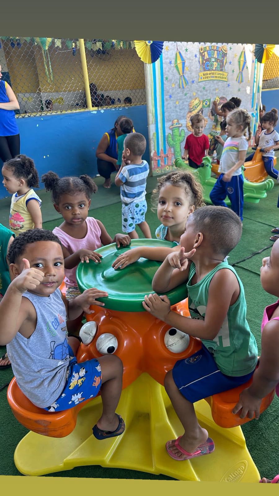 Registro das crianças da Creche Gente Inocente para a campanha